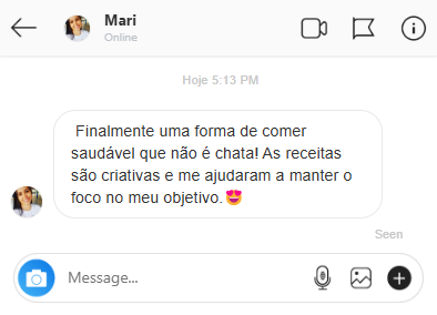 Screenshot of Instagram comments praising the recipes.